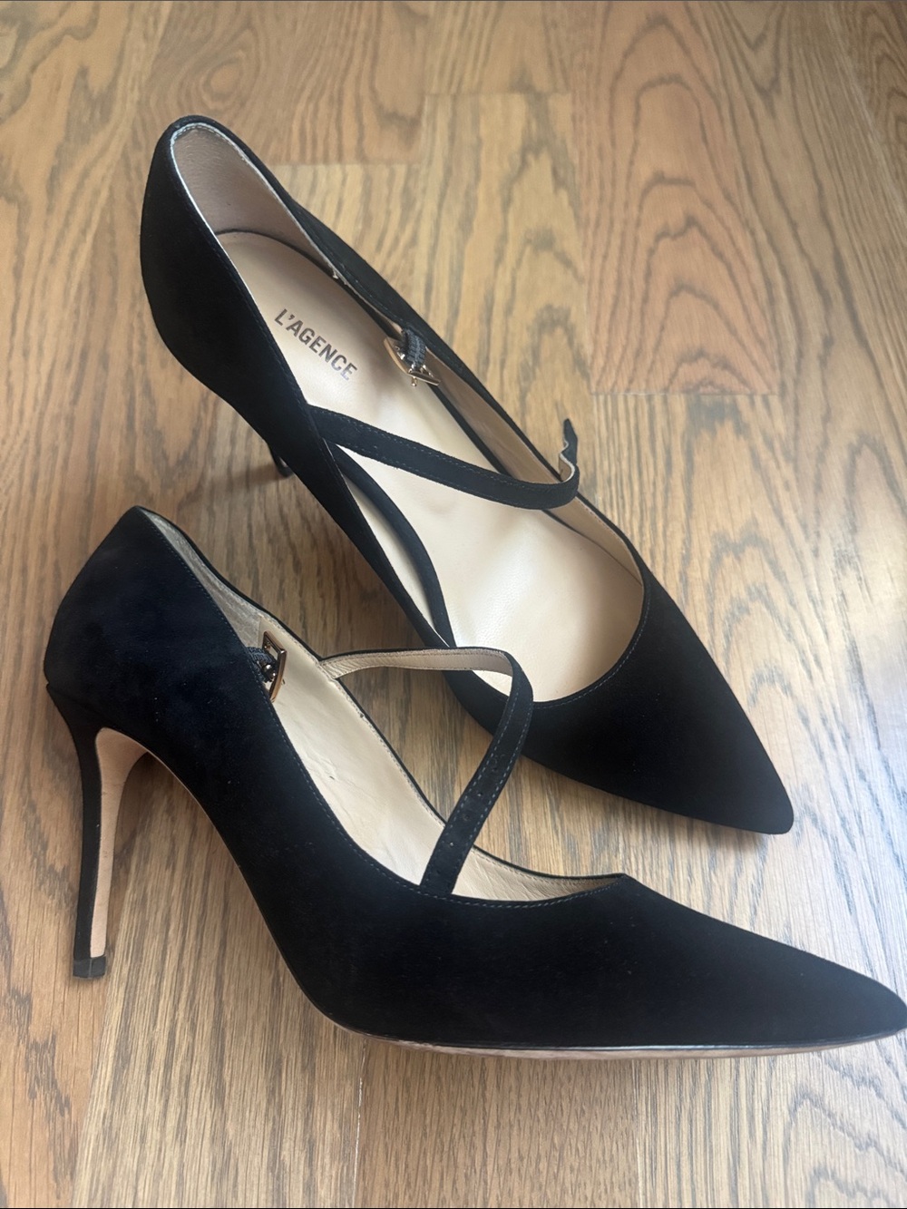 L’Agence Maelle Suede Pump In Black size us 10